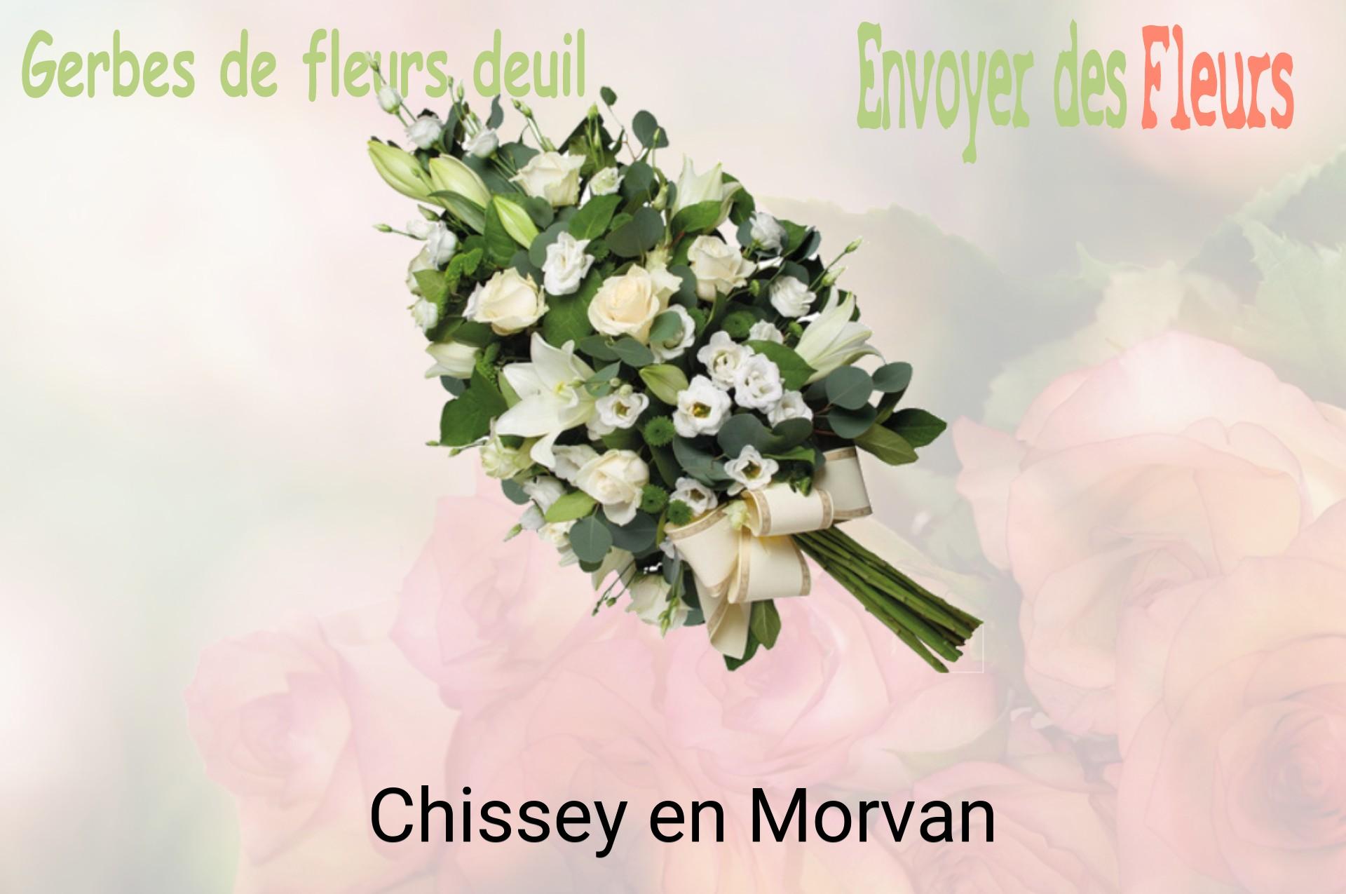 Gerbe de fleurs de deuil livrée à Chissey-en-Morvan